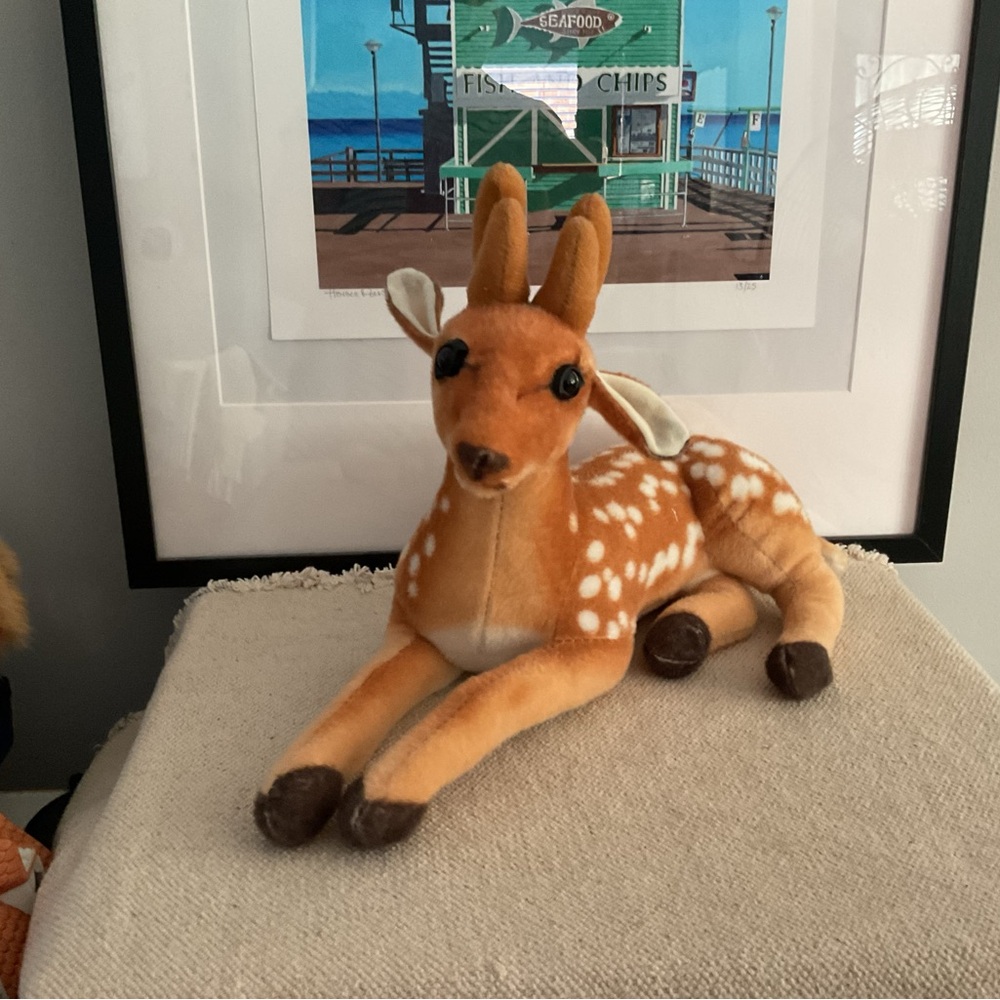 Charming Fawn Plush Decor - Tan and Cream